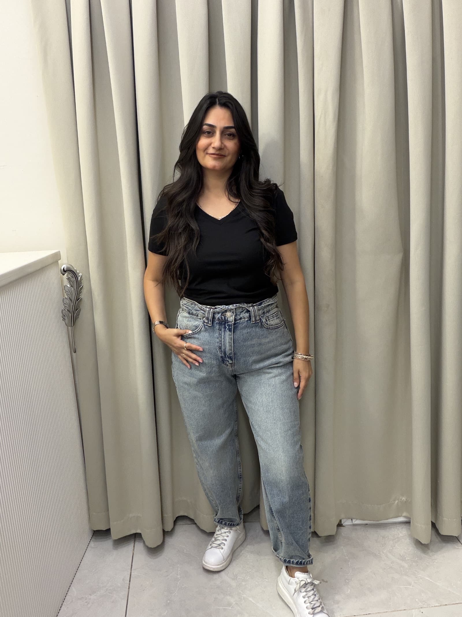 AÇIK MAVİ YÜKSEK BEL MOM JEAN
