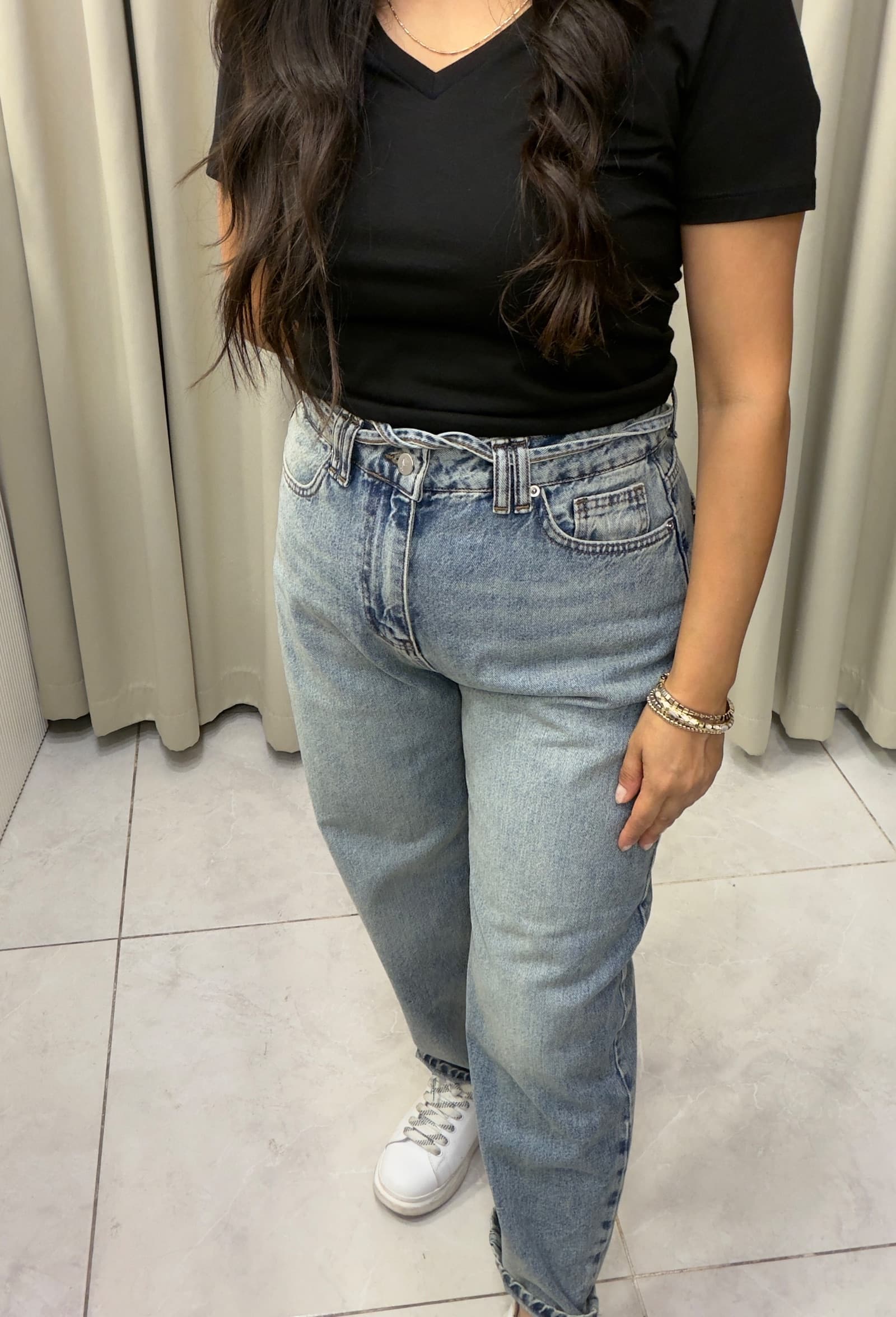 AÇIK MAVİ YÜKSEK BEL MOM JEAN